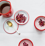 Sauce dish(large . red rim)