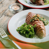 24cm plate set (box of 4) Red rim