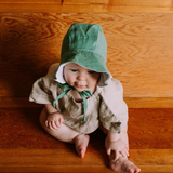 Full Brimmed linen Bonnet