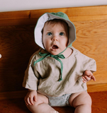 Full Brimmed linen Bonnet