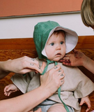 Full Brimmed linen Bonnet