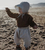 Full Brimmed linen Bonnet