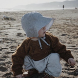 Full Brimmed linen Bonnet