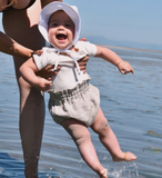Full Brimmed linen Bonnet