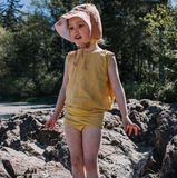 Full Brimmed linen Bonnet