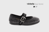 Kids Velvet Maryjane shoes (grey)