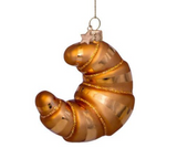 Ornament glass croissant H10cm