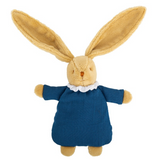 Soft bunny fluffy with rattle 20cm(blue denim)