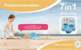 7-in-1 sand toy set (blue)