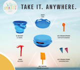 7-in-1 sand toy set (blue)