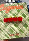 Apple hair clip
