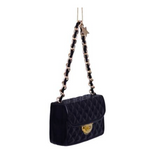 Ornament glass black fashion bag H7cm