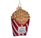 Ornament glass French fries H10cm