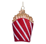 Ornament glass French fries H10cm