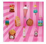 Ornament glass natural flavor ships H9cm