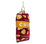 Ornament glass natural flavor ships H9cm