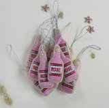 Rose Bottle, Cotton, Embellished Ornament