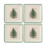 Christmas Tree Tidbit Plates S/4 5"