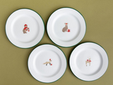 Helmsie x CCH Holiday Animals Flat Salad Plates, Set of 4