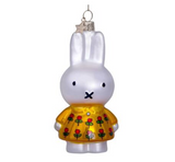 Ornament glass Miffy yellow dress tulips H11cm w/box