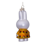 Ornament glass Miffy yellow dress tulips H11cm w/box