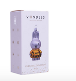 Ornament glass Miffy yellow dress tulips H11cm w/box