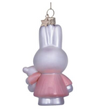 Ornament glass Nijntje/Miffy baby pink w/bear H11cm w/box