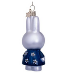 Ornament glass Nijntje/Miffy blue flower dress H11cm w/box