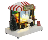 Peanuts© Battery-Operated LED Musical popcorn wagonTable Piece