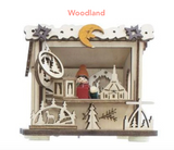 LED light wood house (3 styles)