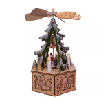 11"B/O Mscl Lit Tree Scene+Windmill