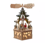 11"B/O Mscl Lit Tree Scene+Windmill