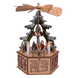 11"B/O Mscl Lit Tree Scene+Windmill