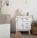 Retro Basket - Large Cream