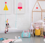 Retro Basket-small blue