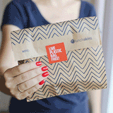 Paper sandwich bags(XLarge,Chevron )