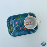Small serving tray(Blue Paris map)