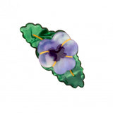 Pansies hair clip