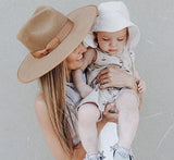 Full Brim Linen Bonnet (White)